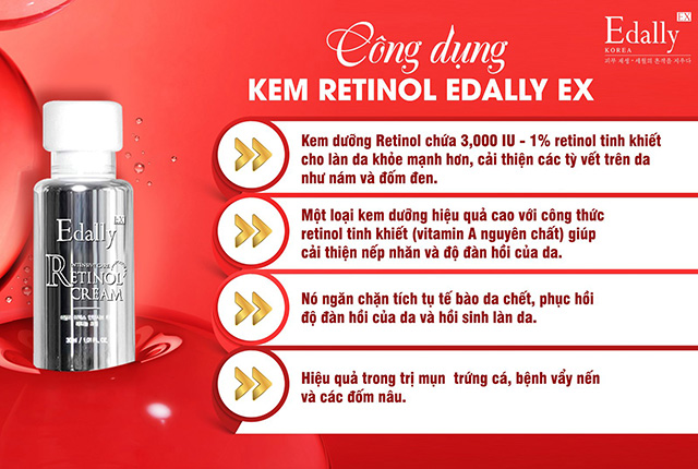 Cong Dung Cua Kem Duong Retinol Edally Ex Han Quoc