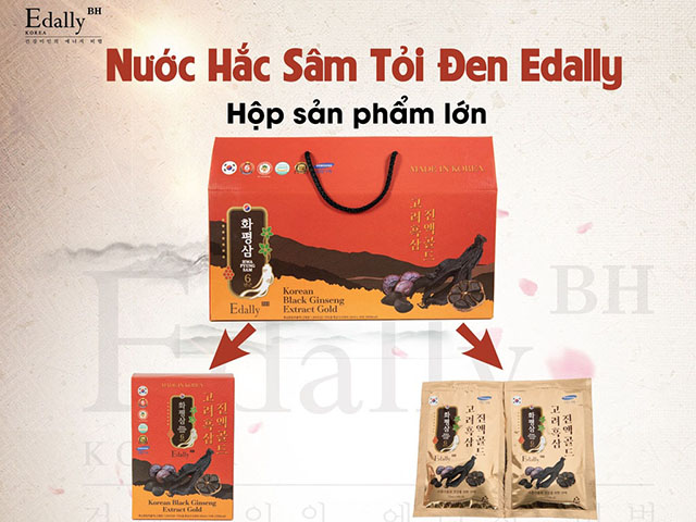 Nuoc Hac Sam Toi Den Edally Han Quoc Dong Goi